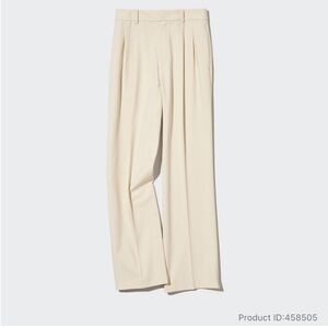 Uniqlo Women's Cream Wide-Leg Trousers